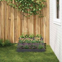 Vidaxl Vrtni lonček Antracit 90 x 90 x 35 cm Jeklo