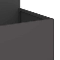 Vidaxl Vrtni visoki gred 80x80x60 cm Črno jeklo