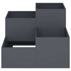 Vidaxl Vrtni sadilnik 80x80x60 cm Antracit Jeklo