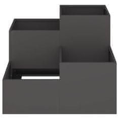 Vidaxl Vrtni visoki gred 80x80x60 cm Črno jeklo