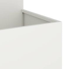Vidaxl Vrtni sadilnik 80x80x60 cm Bela Jeklena