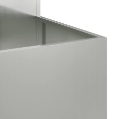 Vidaxl Vrtni lonček srebrna 80 x 80 x 60 cm Pocinkano jeklo