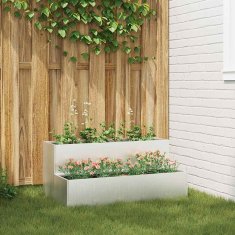 Vidaxl Vrtni sadilnik 2-Tier 100x60x45 cm Nerjaveče jeklo