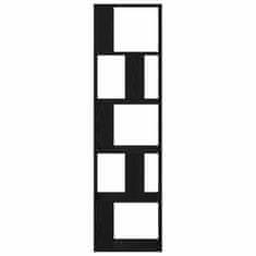 Vidaxl Knjižna polica Črni hrast 45 x 23.5 x 162.5 cm Konstruiran les