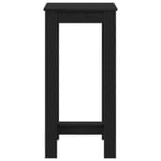 Vidaxl Barska miza Črna Orehovina 51 x 50 x 103.5 cm Konstruiran les