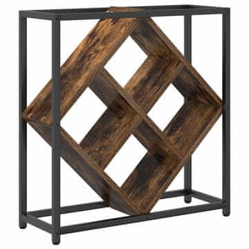 Vidaxl Stojalo za vino Dimljeni hrast 51 x 18 x 52.5 cm