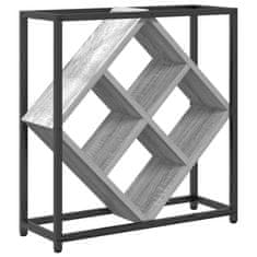 Vidaxl Stojalo za vino Siva 51 x 18 x 52.5 cm Konstruiran les