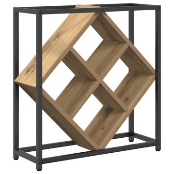 Vidaxl Stojalo za vino artisan hrast 51 x 18 x 52.5 cm Konstruiran les