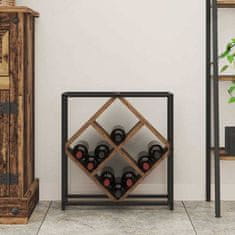 Vidaxl Stojalo za vino Star les 51 x 18 x 52.5 cm Konstruiran les