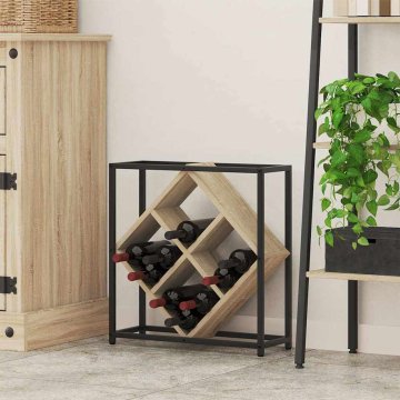 Vidaxl Razdelek za vino Sonoma hrast 51x18x52,5 cm inženirska lesa