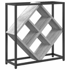 Vidaxl Stojalo za vino Siva 51 x 18 x 52.5 cm Konstruiran les