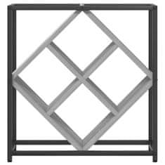 Vidaxl Stojalo za vino Siva 51 x 18 x 52.5 cm Konstruiran les