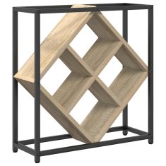 Vidaxl Razdelek za vino Sonoma hrast 51x18x52,5 cm inženirska lesa