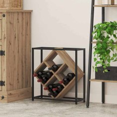 Vidaxl Stalak za vino Artisan Oreh 51x18x52,5 cm Inženirski les