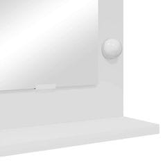 Vidaxl ogledalo za ličila z LED lučmi belo 60x45x18 cm