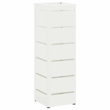 Vidaxl Stojalo za dežnik Bela 15,5 x 15,5 x 49 cm Jeklo