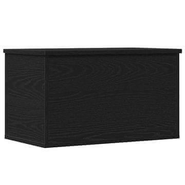 Vidaxl Shranjevalna škatla Črni hrast 60 x 35 x 35 cm Konstruiran les