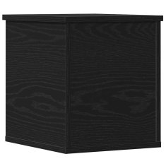 Vidaxl Kist za shranjevanje Črna Oreh 30x35x35 cm Igračarski Les