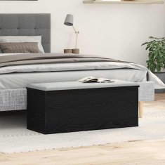 Vidaxl Shramba Škatla Črni Oreh 90x35x35 cm Inženirski Les