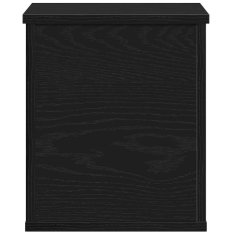 Vidaxl Kist za shranjevanje Črna Oreh 30x35x35 cm Igračarski Les