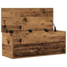 Vidaxl Shranjevalna škatla Star les 90 x 35 x 35 cm Konstruiran les