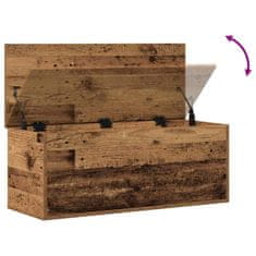 Vidaxl Shranjevalna škatla Star les 90 x 35 x 35 cm Konstruiran les