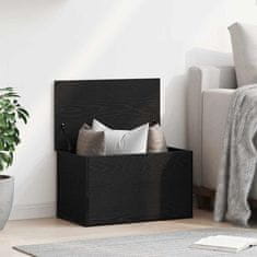 Vidaxl Shranjevalna škatla Črni hrast 60 x 35 x 35 cm Konstruiran les