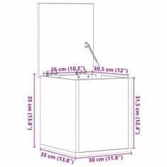 Vidaxl Shranjevalna škatla Star les 30 x 35 x 35 cm Konstruiran les