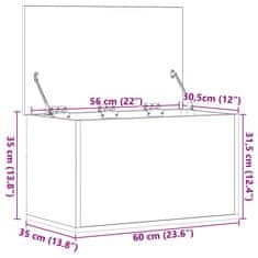 Vidaxl Shranjevalna škatla Star les 60 x 35 x 35 cm Konstruiran les