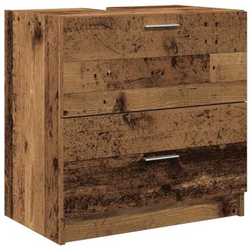 Vidaxl Omarica za umivalnik Star les 59 x 37 x 59 cm Konstruiran les
