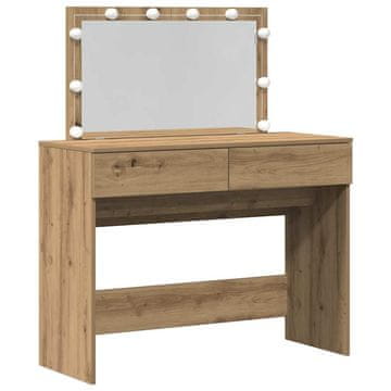 Vidaxl Kozmetična miza artisan hrast 100 x 40 x 120 cm Konstruiran les