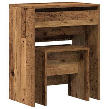 Vidaxl Miza za ličenje Star les 60 x 40 x 75 cm Konstruiran les