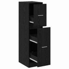 Vidaxl Apotekarska omarica Črni hrast 30 x 41 x 118 cm Konstruiran les