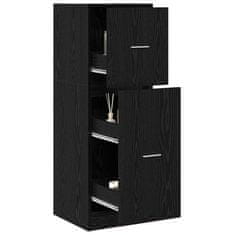 Vidaxl Apotekarska omarica Črni hrast 40 x 41 x 118 cm Konstruiran les