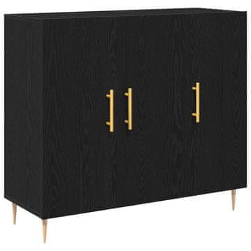 Vidaxl Strani šal Črna Orehovina 90 x 34 x 80 cm Konstruiran les