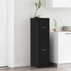 Vidaxl Apotekarska omarica Črni hrast 30 x 41 x 118 cm Konstruiran les