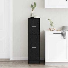 Vidaxl Apotekarska omarica Črni hrast 30 x 41 x 118 cm Konstruiran les