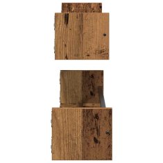 Vidaxl Stenska polica 2 kos Star les 80 x 16 x 14 cm
