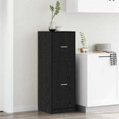 Vidaxl Apotekarska omarica Črni hrast 40 x 41 x 118 cm Konstruiran les