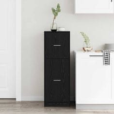 Vidaxl Apotekarska omarica Črni hrast 40 x 41 x 118 cm Konstruiran les