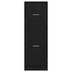 Vidaxl Apotekarska omarica Črni hrast 40 x 41 x 118 cm Konstruiran les