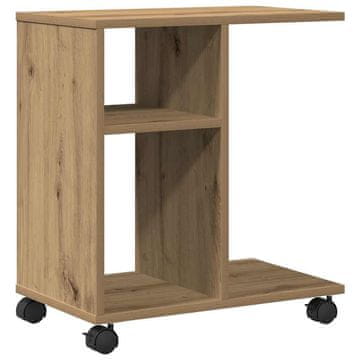Vidaxl Stranska miza artisan hrast 50 x 30 x 55 cm Konstruiran les