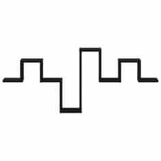 Vidaxl Stenska polica Črna Orehovina 104.5 x 43 x 10 cm