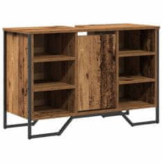 Vidaxl Omarica za umivalnik Star les 91 x 35 x 60 cm Konstruiran les