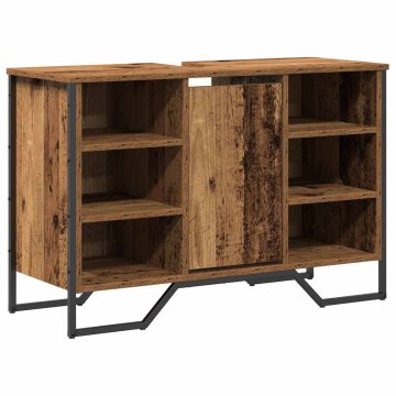 Vidaxl Omarica za umivalnik Star les 91 x 35 x 60 cm Konstruiran les