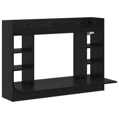Vidaxl Stenska miza Črni hrast 105 x 48 x 75 cm Konstruiran les