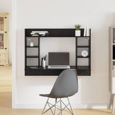 Vidaxl Stenska miza Črni hrast 105 x 48 x 75 cm Konstruiran les