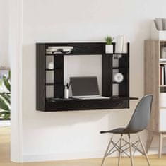 Vidaxl Stenska miza Črni hrast 105 x 48 x 75 cm Konstruiran les