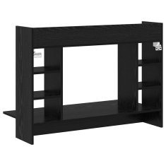 Vidaxl Stenska miza Črni hrast 105 x 48 x 75 cm Konstruiran les