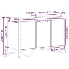 Vidaxl Omara za umivalnik Umetni hrast 91 x 35 x 60 cm Konstruiran les